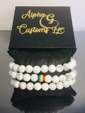 Show Your Pride * White Howlite Beads